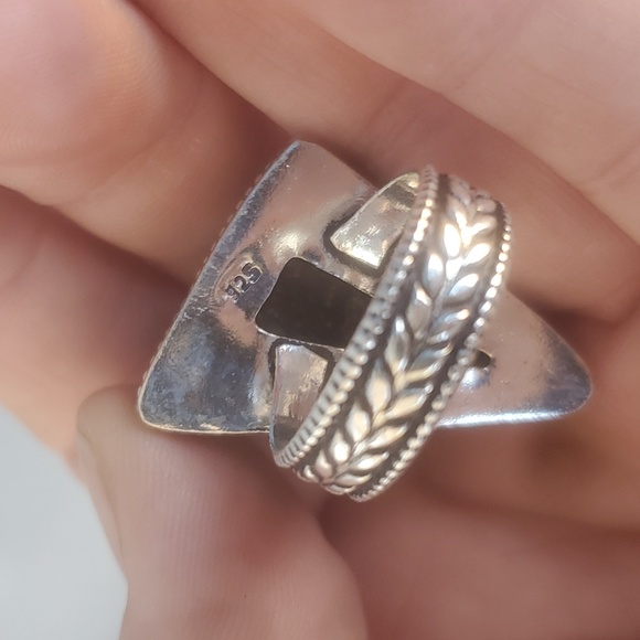 New Pyrite Agate 925 Silver Ring. - Picture 14 of 16